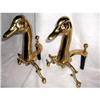 Image 1 : Brittany Brass Andirons Solid Duck Motif #1886272