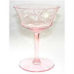 Pink Elegant Depression Glass Stem Set (8) #1886654