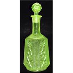 Val St Lambert Vaseline Glass Decanter #1886680