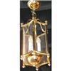 Image 1 : Brass Lantern Chandelier Ceiling Fixture #1886691