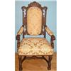 Image 1 : Outstanding set of 6 carved walnut chairs #1886772