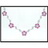 Image 1 : Floral Design Ruby Diamond Necklace #1886823