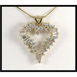 Astonishing 14K Yellow Gold Heart Shape Pendant#1886852