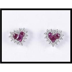 A Lovely Pair of Heart Shape Ruby Diamond #1886853