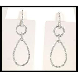 Exquisite White Gold Dangling Style Earrings #1886864