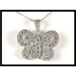 Adorable Butterfly Design Pendant with Diamonds#1886872