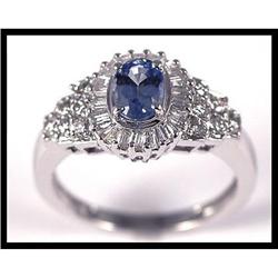 Glamorous Sapphire Diamond Ring #1886883