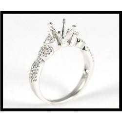 Simple and Elegant White Gold Ring Mounting #1886895