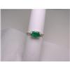 Image 1 : Splendid Platinum Emerald and Diamond Ring #1886896