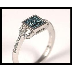 Graceful Blue Diamond Ring #1886900