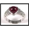 Image 1 : Bold 18K White Gold Ruby and Diamond Ring #1886905