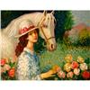 Image 1 : ART. G.Darbinyan  Lady with Horse Original Oil #1898412