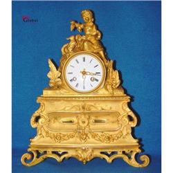 Absolutely Amazing Bronze Gilt Mantel Clock !! #1898651