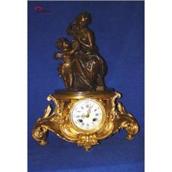 One of a Kind Gorgeous Bronze Gilt Mantel Clock#1898654