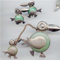 SALE Sterling Silver Vintage ducks and duck #1898674