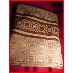 Old Norwegian Geometric Woven Coverlet Blanket #1898741