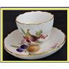 MEISSEN CABINET DEMI CUP & SAUCER W HP FRUIT  #1899046