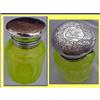 Image 1 : VASELINE GLASS PERFUME BOTTLE 19C SILVER LID #1899052