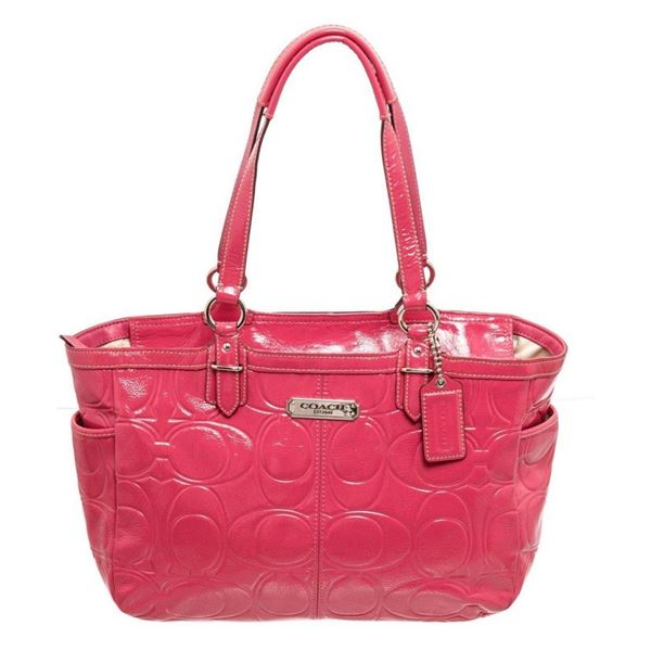 Coach Pink Patent leather Medium Shoulder Bag