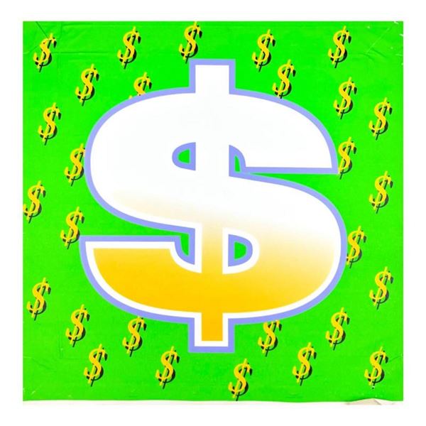 Dollar Sign (Green Bold) by Steve Kaufman (1960-2010)