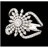 Image 1 : 0.88 ctw Diamond Ring - 14KT White Gold