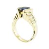 Image 4 : 2.05 ctw Round Brilliant Blue Sapphire And Diamond Ring - 14KT Yellow Gold