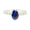 Image 2 : 1.73 ctw Blue Sapphire and Diamond Ring - 14KT White Gold