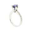 Image 4 : 1.73 ctw Blue Sapphire and Diamond Ring - 14KT White Gold