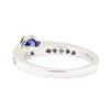 Image 3 : 0.95 ctw Sapphire and Diamond Ring - 18KT White and Yellow Gold