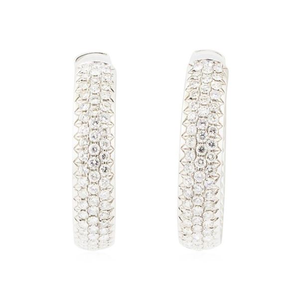 8.00 ctw Diamond Earrings - 18KT White Gold