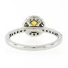 Image 9 : Petite 14K White Gold 0.82 ctw Citrine & Diamond Halo Engagement or Promise Ring