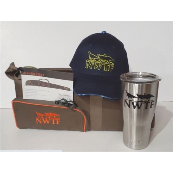 NWTF 52" gun case, hat and 30oz tumbler