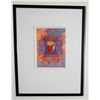 Image 1 : HARINANI ORME MIXED MEDIA, "HEART IN A BOX"; SIGNED (FRAMED 16 3/4" X 20 3/4")
