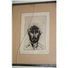 Image 2 : JAY KLEIN A/P ENGRAVING, "SELF PORTRAIT"; SIGNED (FRAMED 7" X8 1/4")
