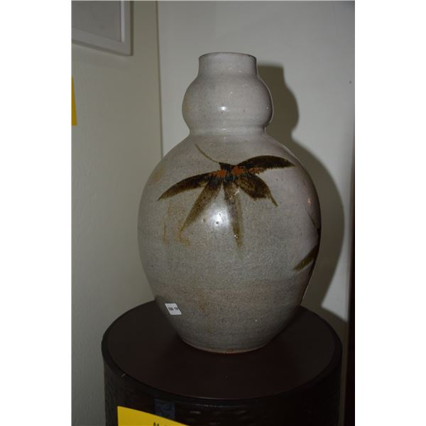 MINGEI STYLE CERAMIC WINE JUG; UNSIGNED (11 1/2" H)