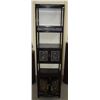Image 1 : KOREAN BLACK LACQUER DISPLAY SHELF W/MOTHER OF PEARL INLAY (18" W X 67" H)
