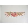 Image 1 : BERNIE MORIAZ HAWAIIAN FOLK ART SCULPTURE, "HEART W/WINGS"; SIGNED (16" L)