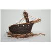 Image 1 : WOVEN BOAT; UNSIGNED (17" L X 12" H)