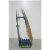 Image 2 : BERNIE MORIAZ METAL & ACRYLIC PINEAPPLE SCULPTURE; SIGNED (14" X 5.5")