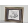 Image 1 : SNOWDEN HODGES GRAPHITE DRAWING, "INTERNATIONAL "TRUCK"; SIGNED (FRAMED 8 1/4" X 10 1/4")