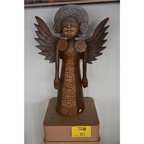 CARVED WOOD ANGEL (23 3/4")