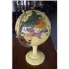 Image 1 : WORLD GLOBE W/SEMI-PRECIOUS STONE INLAY