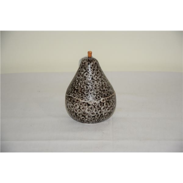 CERAMIC PEAR; SIGNED (4 1/2")