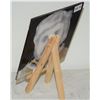 Image 2 : ACRYLIC ON GLASS, "PORTRAIT OF A MAN" W/EASEL; UNSIGNED (5" X 7")