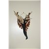 Image 1 : BERNIE MORIAZ PALM FROND MASK W/FEATHERS; SIGNED (18 1/2")