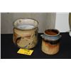Image 1 : CERAMIC VASE; SIGNED (7 1/2 D X 7 1/4" H) & CERAMIC VASE; UNSIGNED (6 1/2" H) (2 PCS)