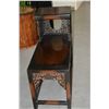 Image 2 : VINTAGE CHINESE SIDE TABLE W/OPEN WORK APRON, 2 LEVELS (30.5" X 14" X 30" H)