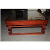 Image 2 : KOREAN LOW TABLE W/GLASS TOP & FOLDING LEGS (48" X 32" X 12 1/2" H)