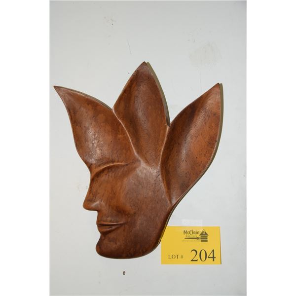CARVED WOOD WALL PLAQUE