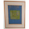 Image 1 : HIROYUKI TAJIMA WOODBLOCK, "WILD GRAPES"; SIGNED (FRAMED 21 1/4" X  26 1/4")